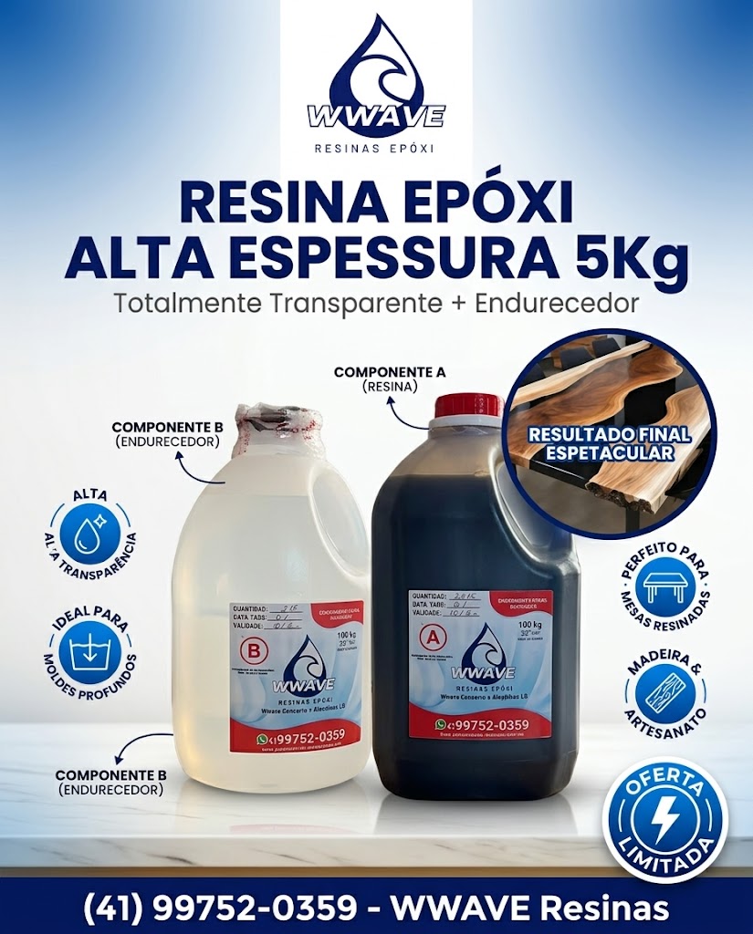 Resina Epóxi Alta Espessura 5Kg