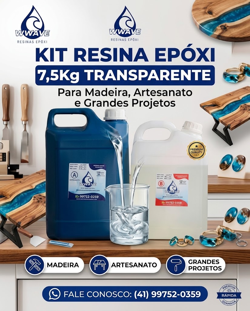 Resina Epóxi 7,5Kg Baixa Viscosidade