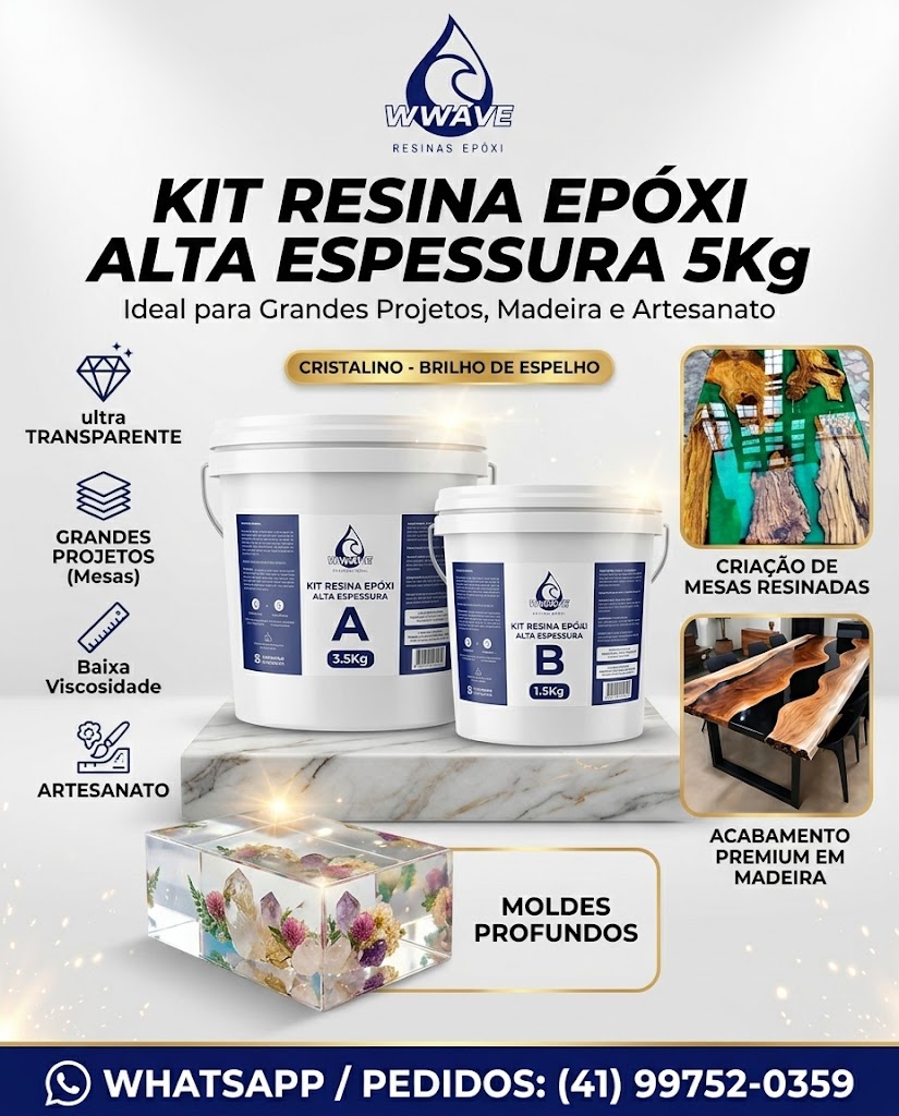 Resina Epóxi Alta Espessura 5Kg