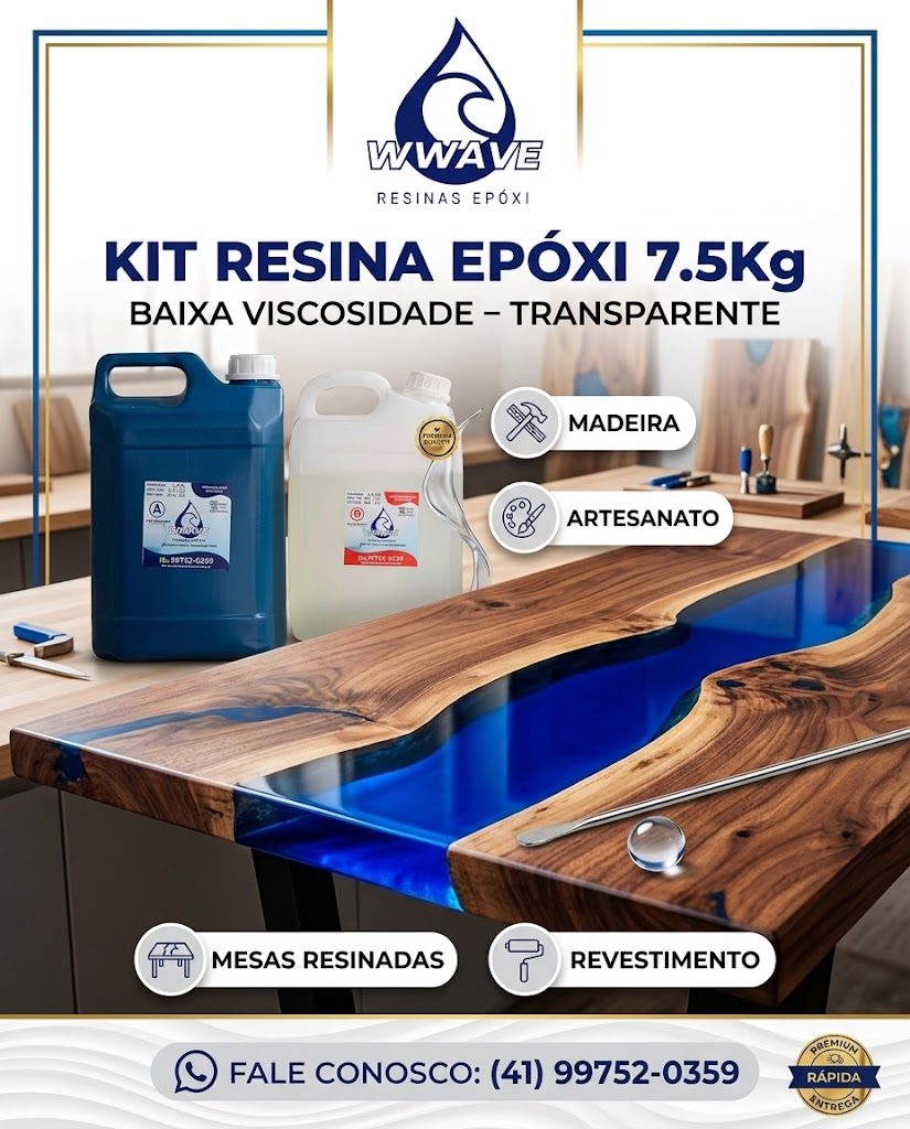 Resina Epóxi 7,5Kg Baixa Viscosidade