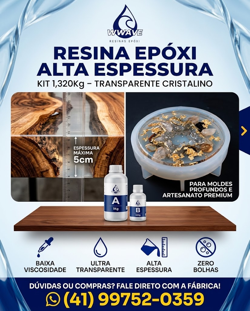 Resina Epóxi Alta Espessura 1,320Kg