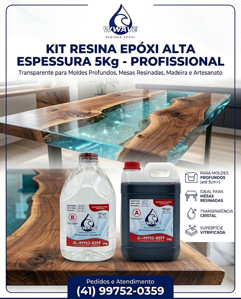 Resina Epóxi Alta Espessura 5Kg