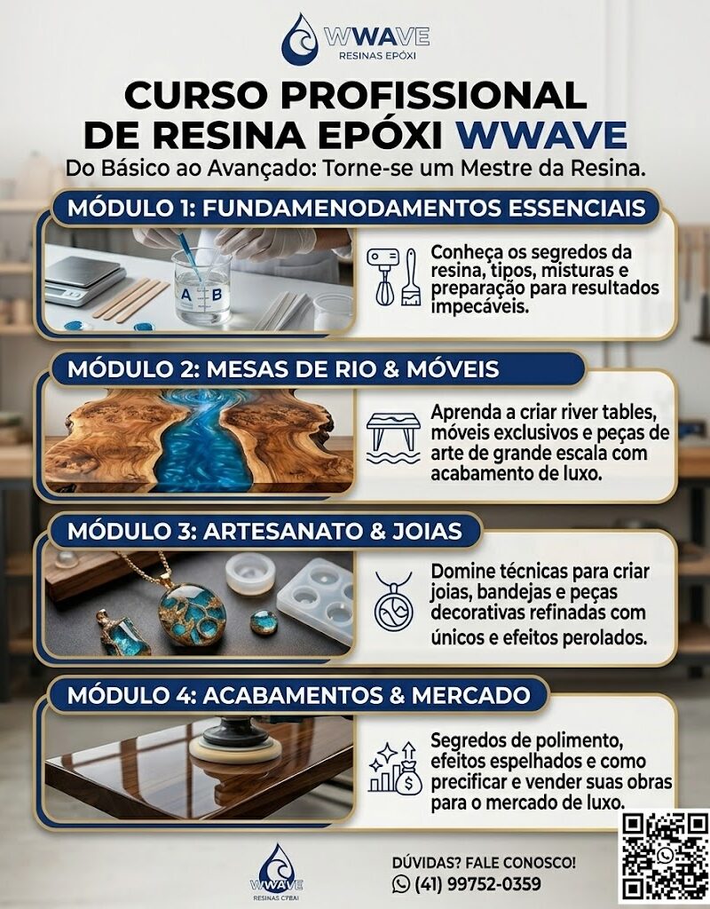 CURSO PRESENCIAL RESINA EPÓXI - DATA 30E 31 MAIO- 2026