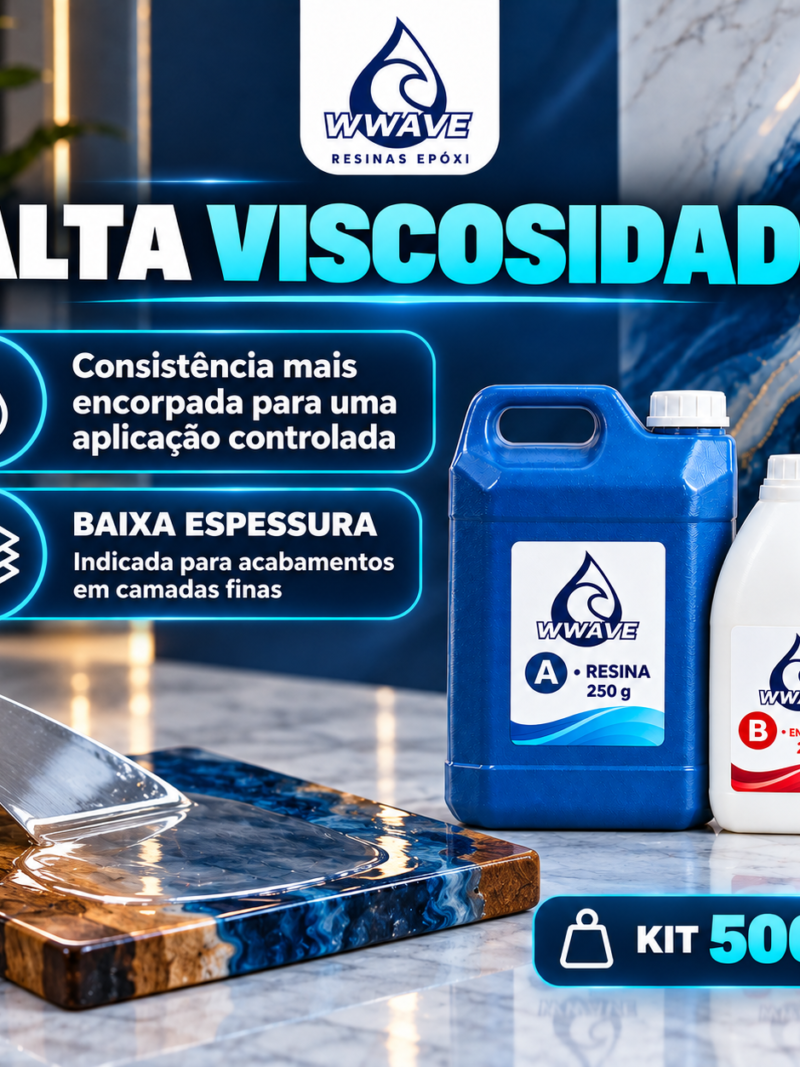 resina epóxi alta viscosidade 500g