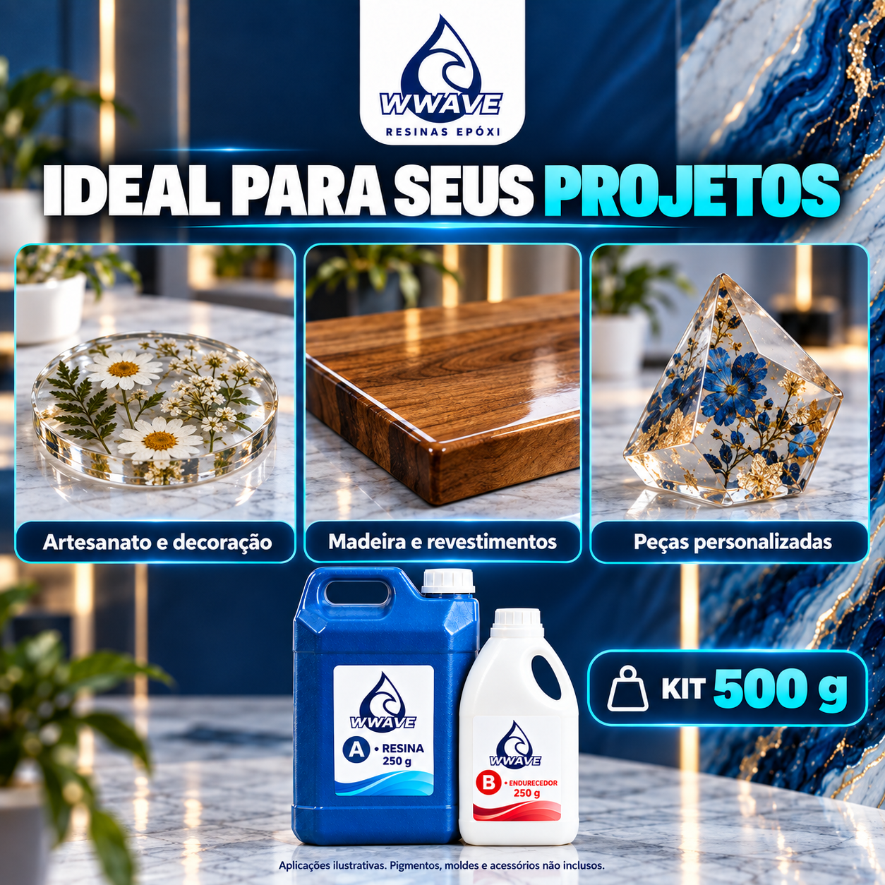 resina epóxi alta viscosidade 500g