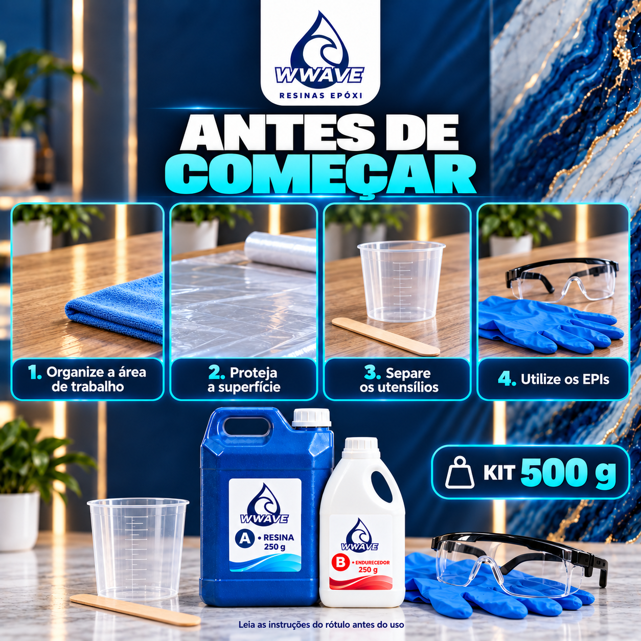 resina epóxi alta viscosidade 500g