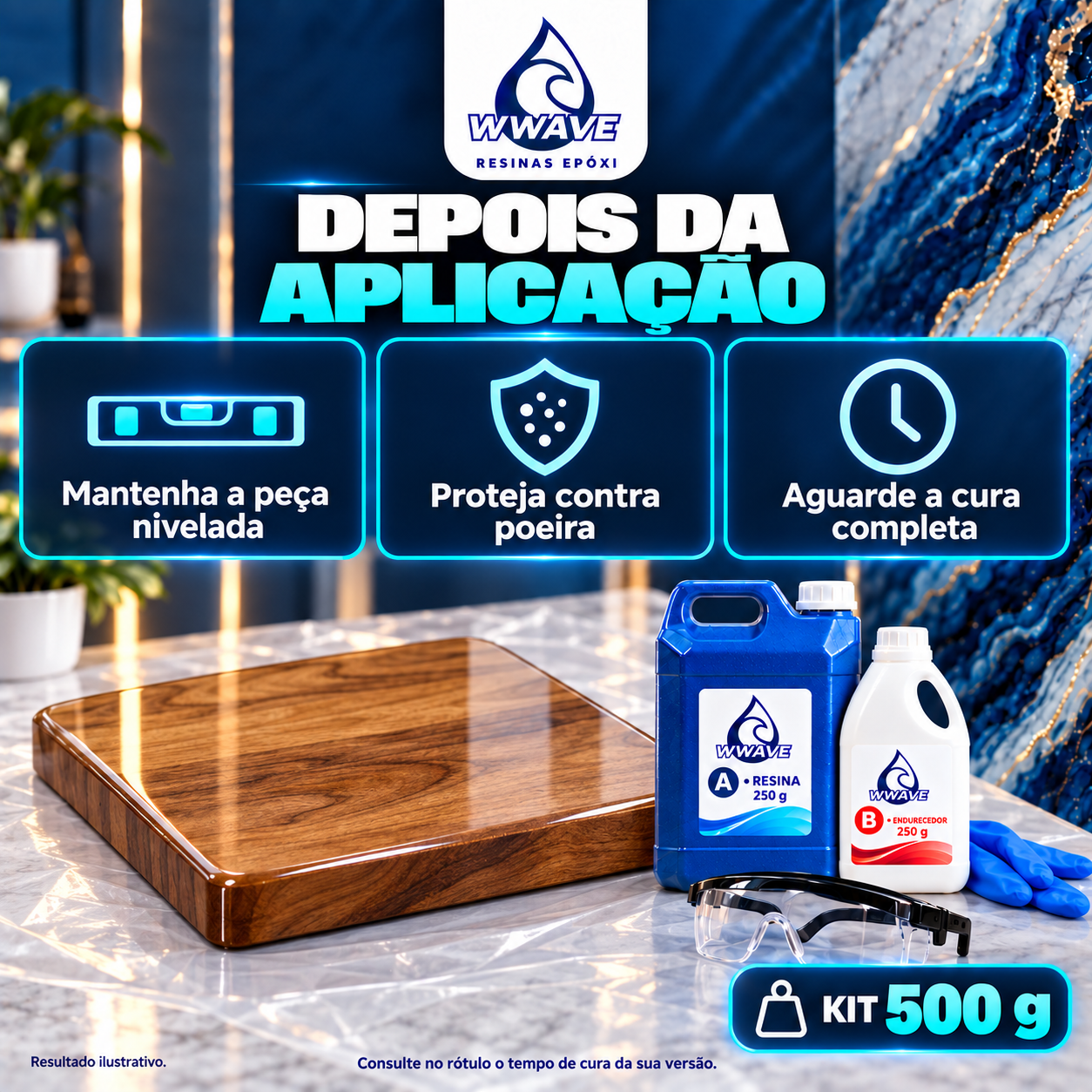 resina epóxi alta viscosidade 500g
